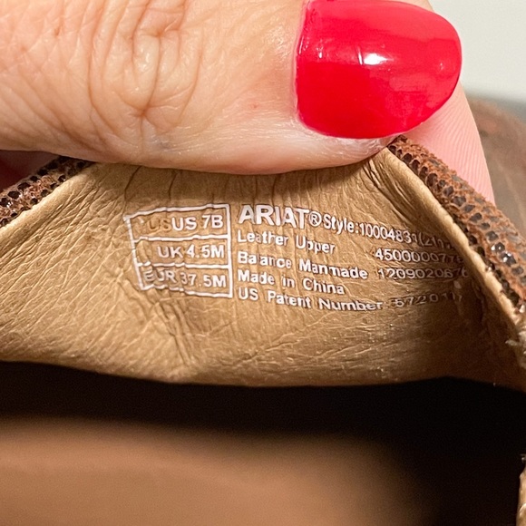 Ariat Brown Leather Clogs 7B 7 B Advanced Stability Cushioning 1000483 *No Box* - Picture 7 of 10